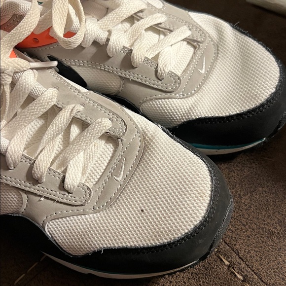 Nike Air Max White and Black with Teal and Orange Accents - Picture 6 of 8